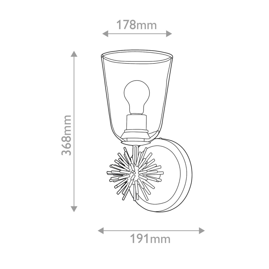 Quoizel - Zidna lampa STARING 1xE27/40W/230V bakarna