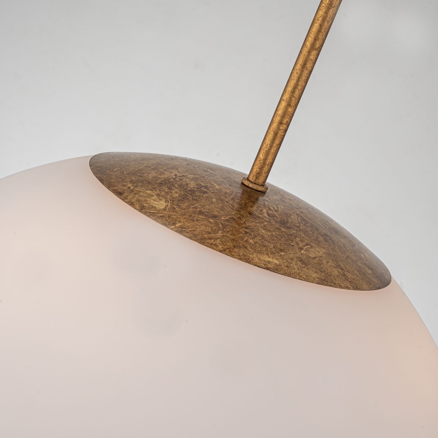 Quoizel - Luster na stalku STARING 3xE14/40W/230V prečnik 45,7 cm zlatna/patina/bela