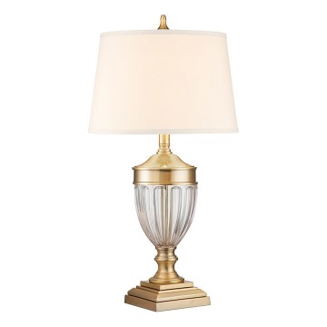 Quoizel - Stona lampa DENNISON 1xE27/60W/230V zlatna