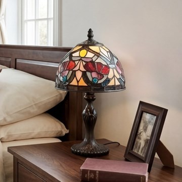 Quoizel - Stona lampa Tiffany LARISSA 1xE14/40W/230V, prečnik 20 cm