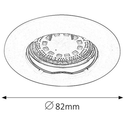 Rabalux - KOMPLET 3x LED ugradno svetlo 3x GU10/3W/230V IP40