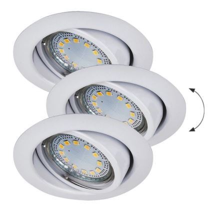 Rabalux - Komplet 3x LED ugradnih plafonskih svetiljki 1xGU10/3W/230V IP40