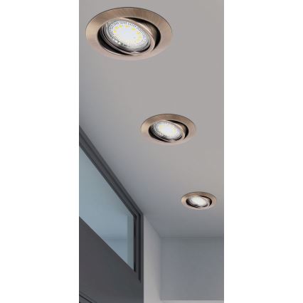 Rabalux - KOMPLET 3x LED ugradna stropna svetla 3x GU10/3W/230V IP40