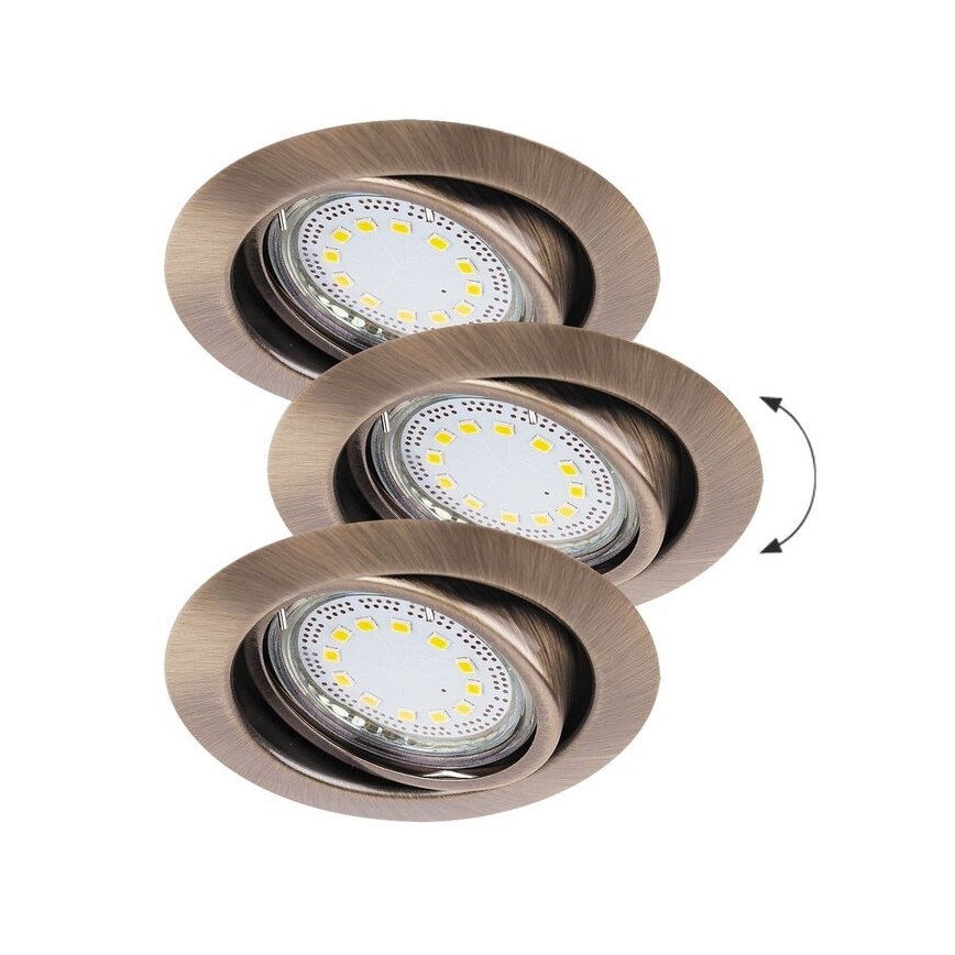 Rabalux - KOMPLET 3x LED ugradna stropna svetla 3x GU10/3W/230V IP40