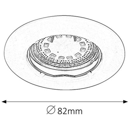 Rabalux - Komplet 3x LED ugradnih plafonskih svetala, 3x GU10/3W/230V, IP40