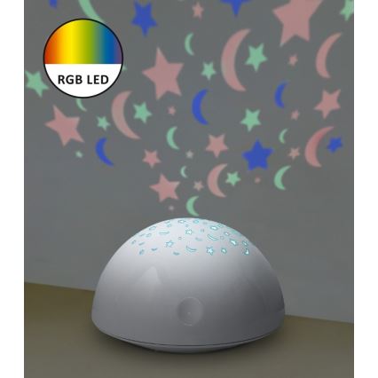 Rabalux - LED noćno svetlo RGB LED/0,5W/3xAA