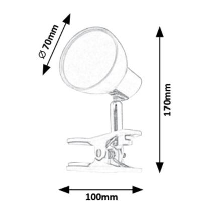 Rabalux - LED lampa sa klipom LED/5W/230V
