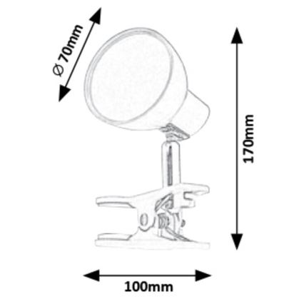 Rabalux - LED lampa sa stezaljkom LED/5W/230V