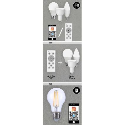 Rabalux - LED RGB prigušiva sijalica C37 E14/5W/230V Wi-Fi 3000-6500K