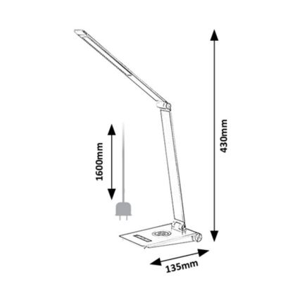 Rabalux - LED prigušiva stona lampa LED/13W/230V 2800-5000K