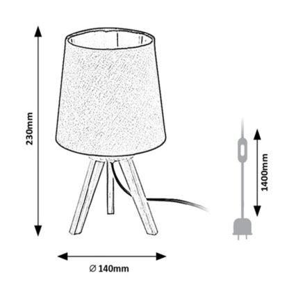 Rabalux - Stona lampa 1xE14/25W/230V bež