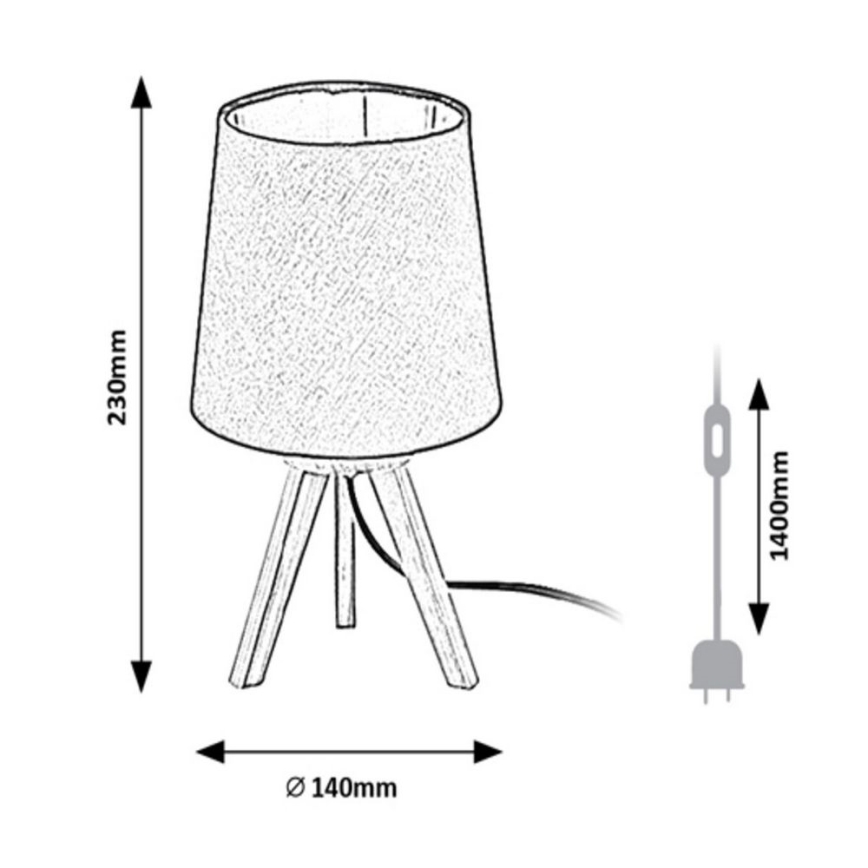 Rabalux - Stona lampa 1xE14/25W/230V crna