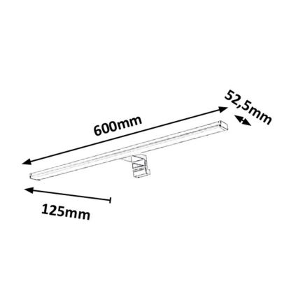 Rabalux - LED osvetljenje za kupatilsko ogledalo LED/12W/230V 60cm IP44