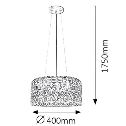 Rabalux - Luster 3xE27/60W/230V beli