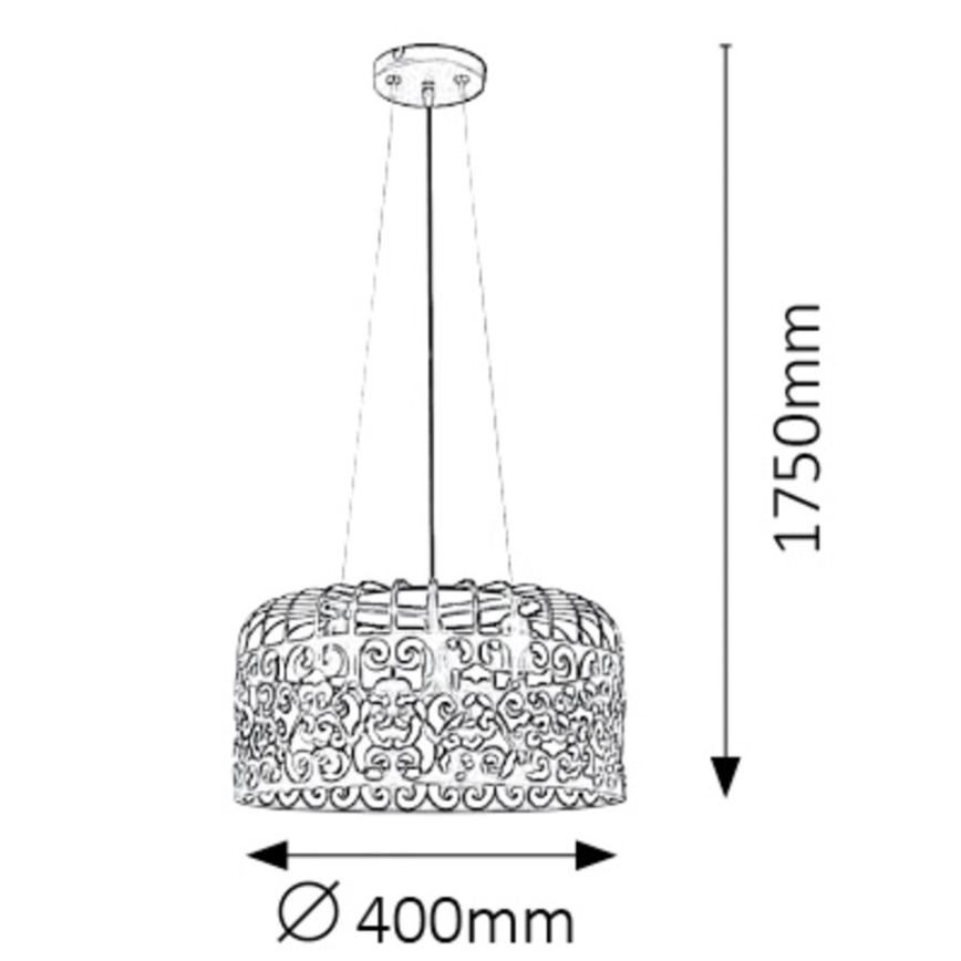 Rabalux - Luster 3xE27/60W/230V beli