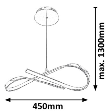 Rabalux - LED luster na sajli LED/20W/230V