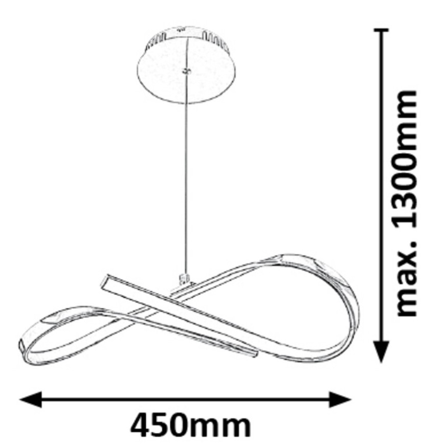Rabalux - LED luster na sajli LED/20W/230V