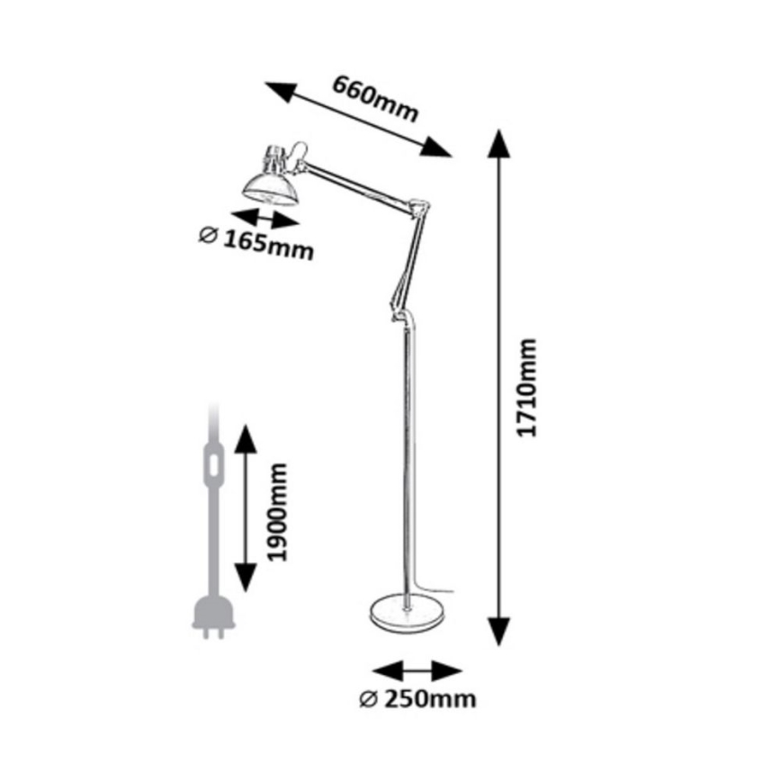 Rabalux - Podna lampa 1xE27/40W/230V krem/zlatna