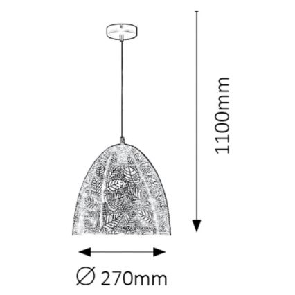 Rabalux - Luster na sajli 1xE27/40W/230V