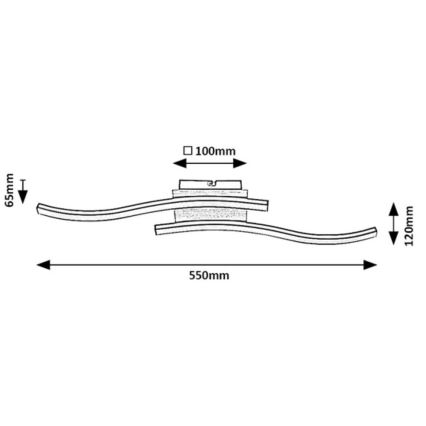 Rabalux - LED plafonski luster 2xLED/12W/230V