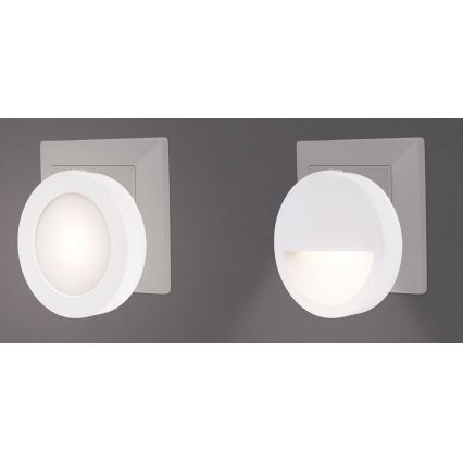 Rabalux - LED noćno svetlo sa senzorom sumraka, LED/0,5W/230V, 3000K, prečnik 65 mm