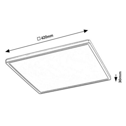 Rabalux - LED RGB prigušiva plafonska svetiljka LED/22W/230V Wi-Fi Tuya + daljinski upravljač 42x42 cm