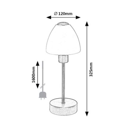 Rabalux - prigušiva stona lampa 1xE14/40W/230V mat hrom
