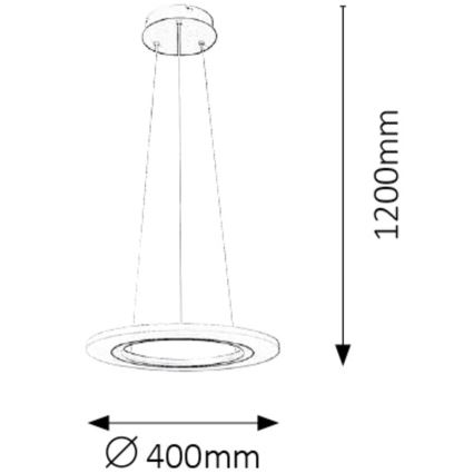 Rabalux - LED luster LED/20W/230V srebran