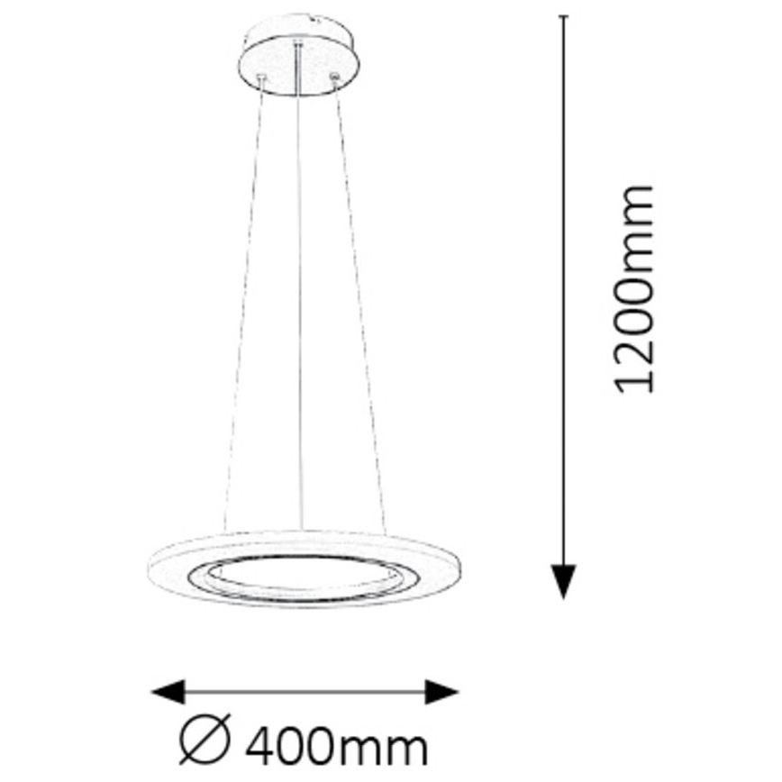 Rabalux - LED luster LED/20W/230V srebran
