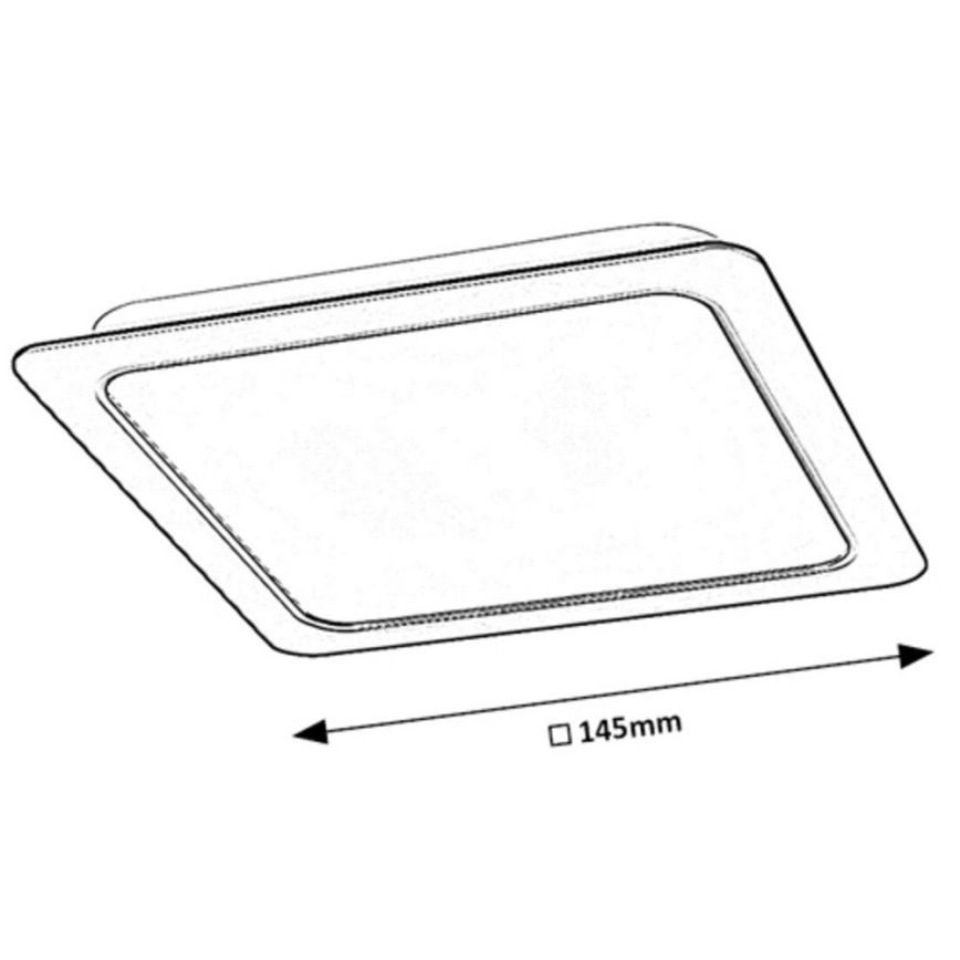 Rabalux - LED ugradno plafonsko svetlo LED/12W/230V 14,5x14,5 cm