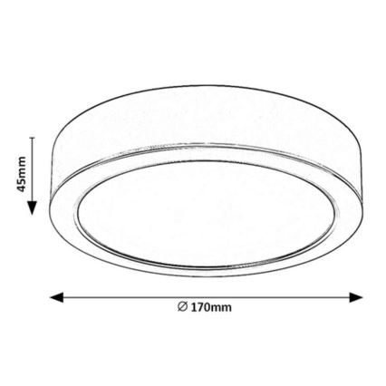 Rabalux - LED plafonsko svetlo LED/17W/230V prečnika 17 cm