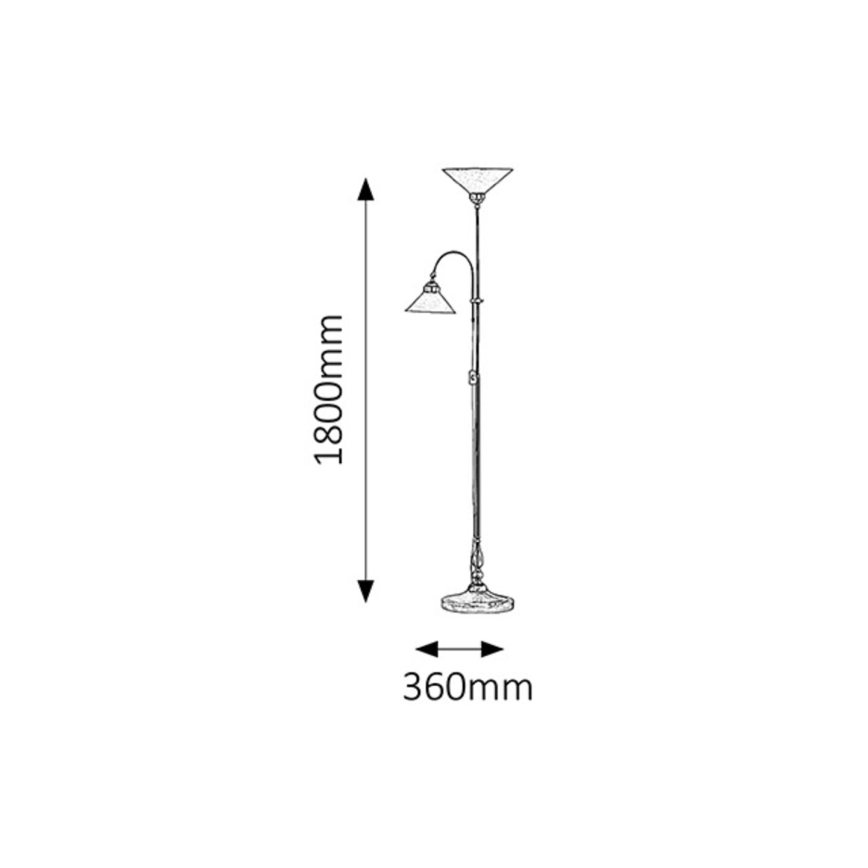 Rabalux - Stojeća lampa 2xE27/60W/230V
