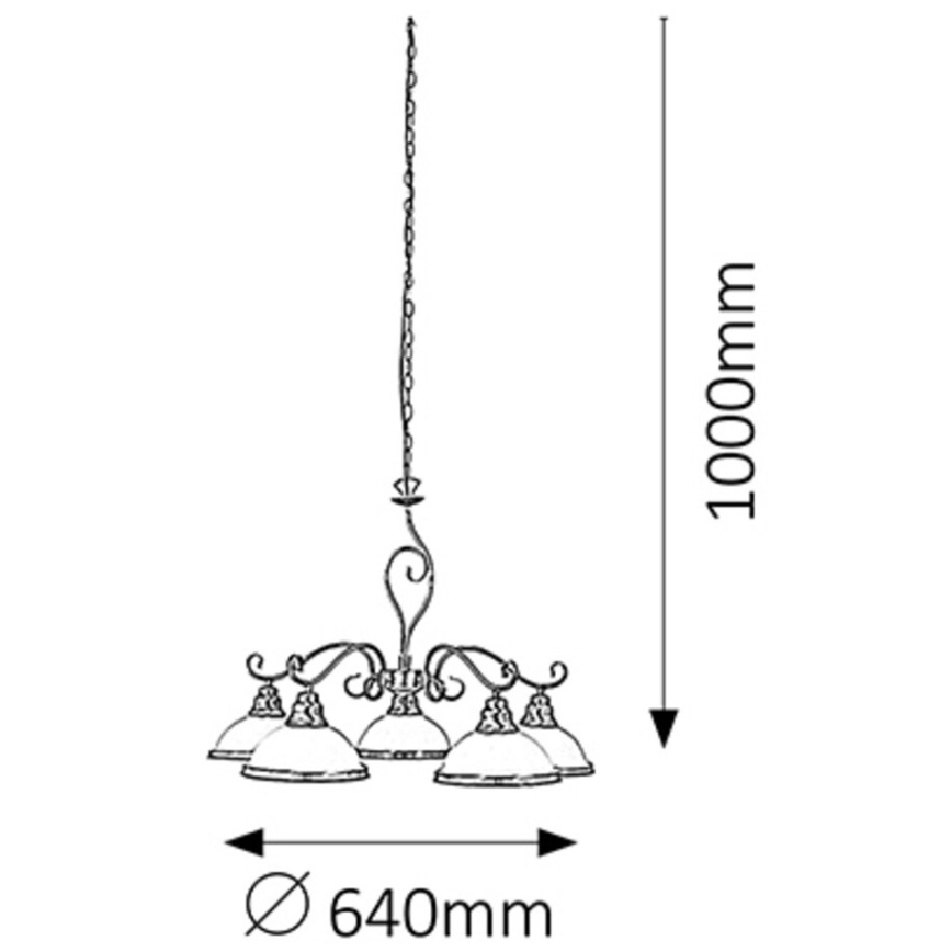 Rabalux - Luster ELISETT 5xE27/60W/230V