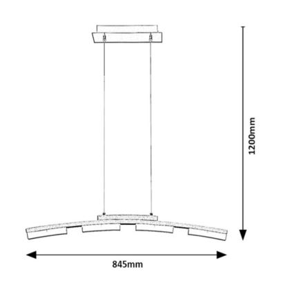 Rabalux - prigušiva LED luster na sajli LED/20W/230V