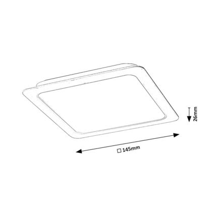 Rabalux - LED ugradno stropno svetlo LED/12W/230V 14,5x14,5 cm