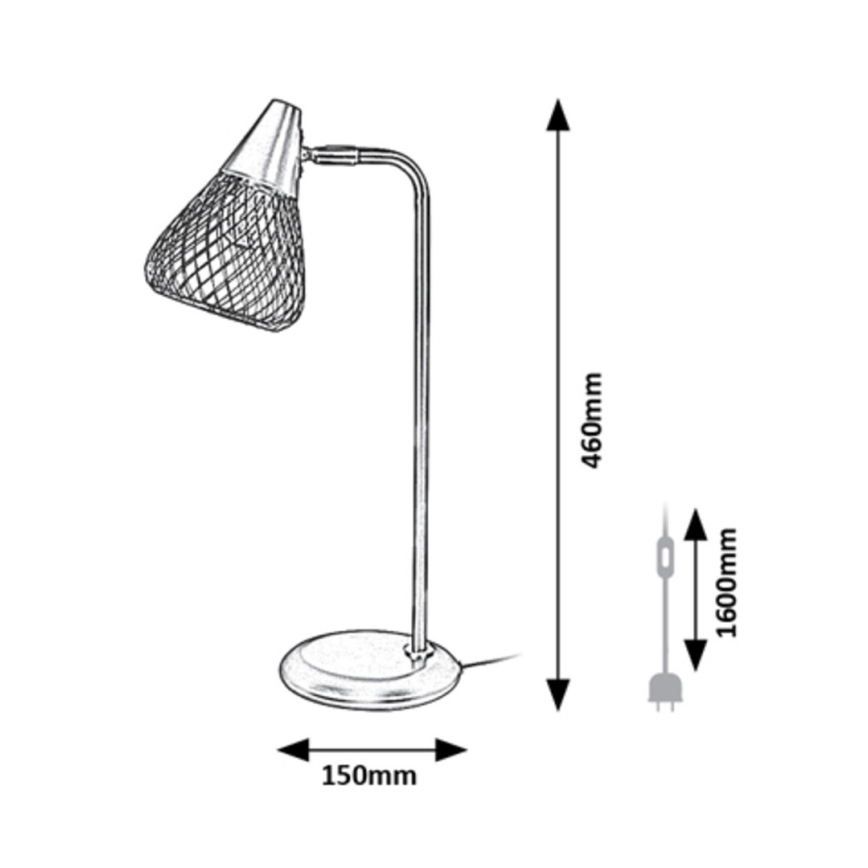 Rabalux - Stona lampa 1xE14/25W/230V crna
