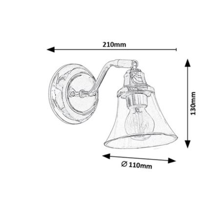 Rabalux - Zidna lampa za kupatilo 1xE14/40W/230V IP44