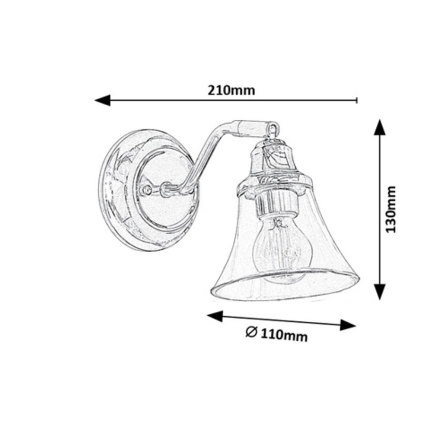 Rabalux - Zidna lampa za kupatilo 1xE14/40W/230V IP44