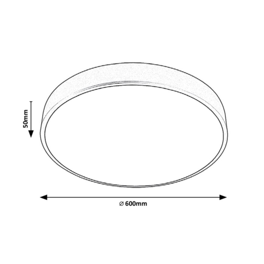 Rabalux - LED prigušiva stropna svetiljka LED/60W/230V 60 cm + sa daljinskim upravljačem pr. 60 cm