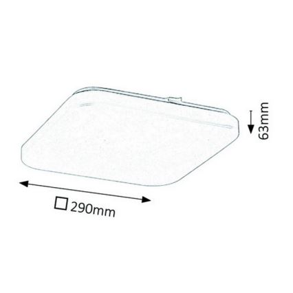 Rabalux - LED plafonsko svetlo LED/20W/230V 29x29 cm