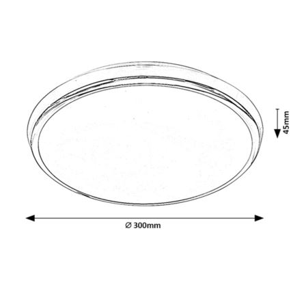 Rabalux - LED RGB prigušiva kupatilska plafonska svetiljka LED/18W/230V prečnik 30 cm 3000-6500K IP44 + daljinski upravljač