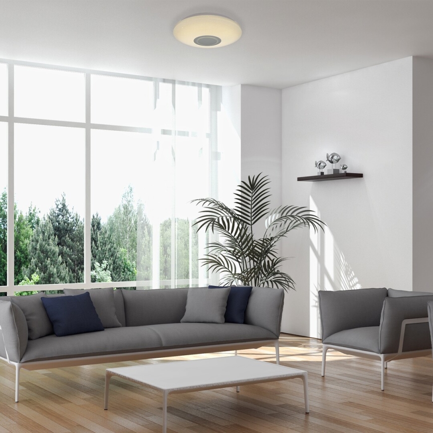 Rabalux - LED RGB prigušiva plafonska svetiljka sa zvučnikom LED/24W/230V Wi-Fi Tuya + daljinski upravljač, prečnik 40 cm