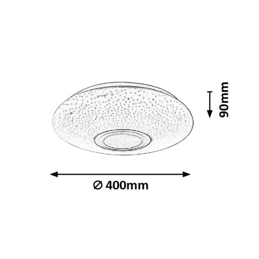Rabalux - LED RGB prigušiva plafonska svetiljka sa zvučnikom LED/24W/230V Wi-Fi Tuya + daljinski upravljač, prečnik 40 cm