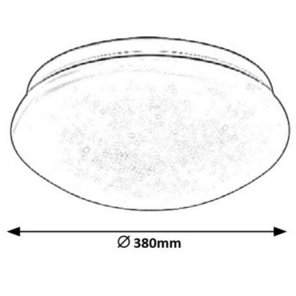 Rabalux - LED plafonsko svetlo LED/24W/230V, prečnik 38 cm