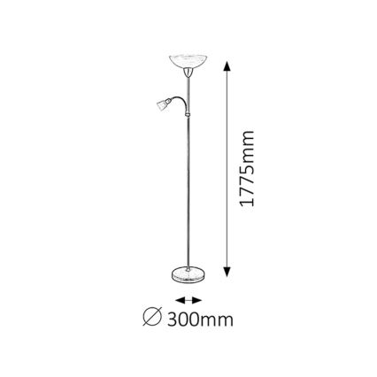 Rabalux - Podna lampa 1xE27/60W+1xE14/40W