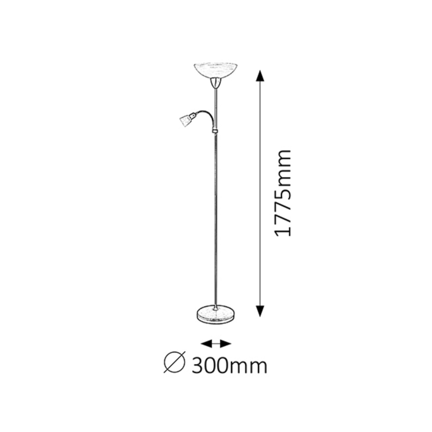 Rabalux - Podna lampa 1xE27/60W+1xE14/40W
