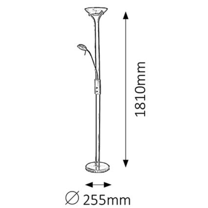 Rabalux - Podesiva (prigušiva) podna lampa 1xR7s/230W + 1xG9/40W