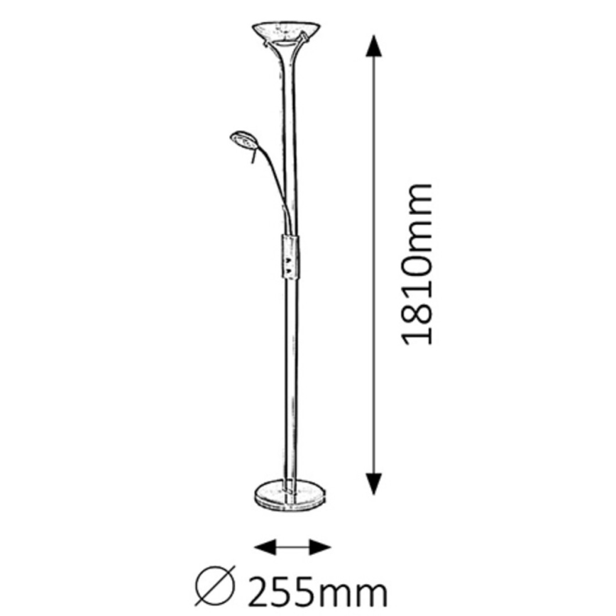 Rabalux - Podesiva (prigušiva) podna lampa 1xR7s/230W + 1xG9/40W