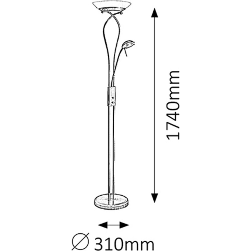 Rabalux - Podna prigušiva lampa 1xR7s/230W + 1xG9/40W