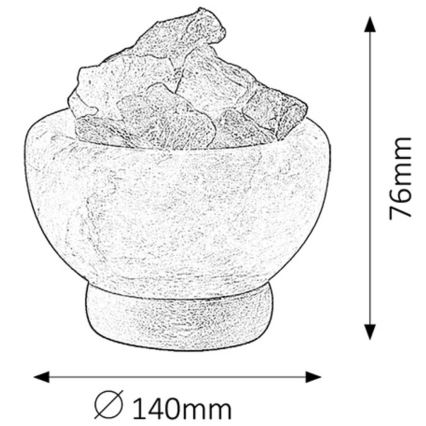 Rabalux - Lampa od soli 1xE14/15W/230V 3,2 kg
